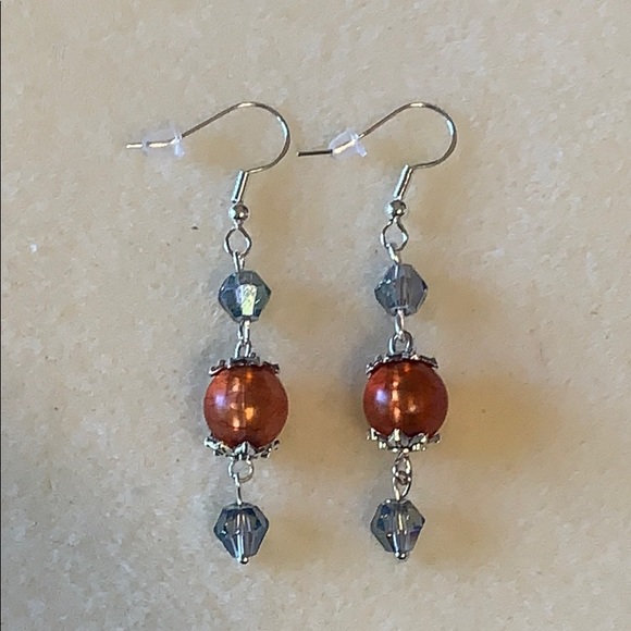 20190⭐️Light blue and orange earrings⭐️ - Picture 3 of 6